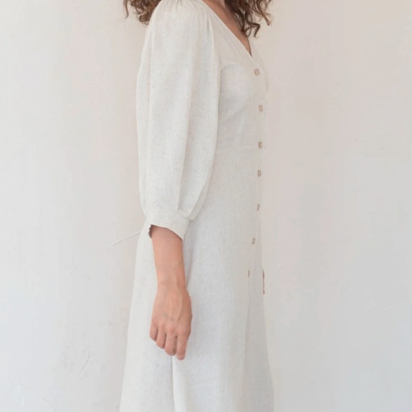 NWT Linen Agnes Midi Dress - Picture 4 of 6